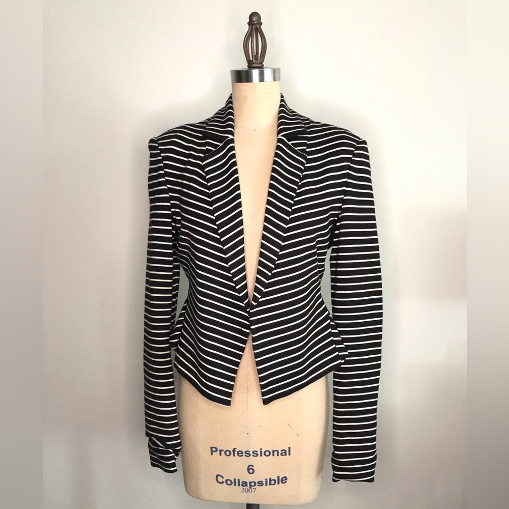 Robert Rodriguez cropped striped blazer - SZ 2